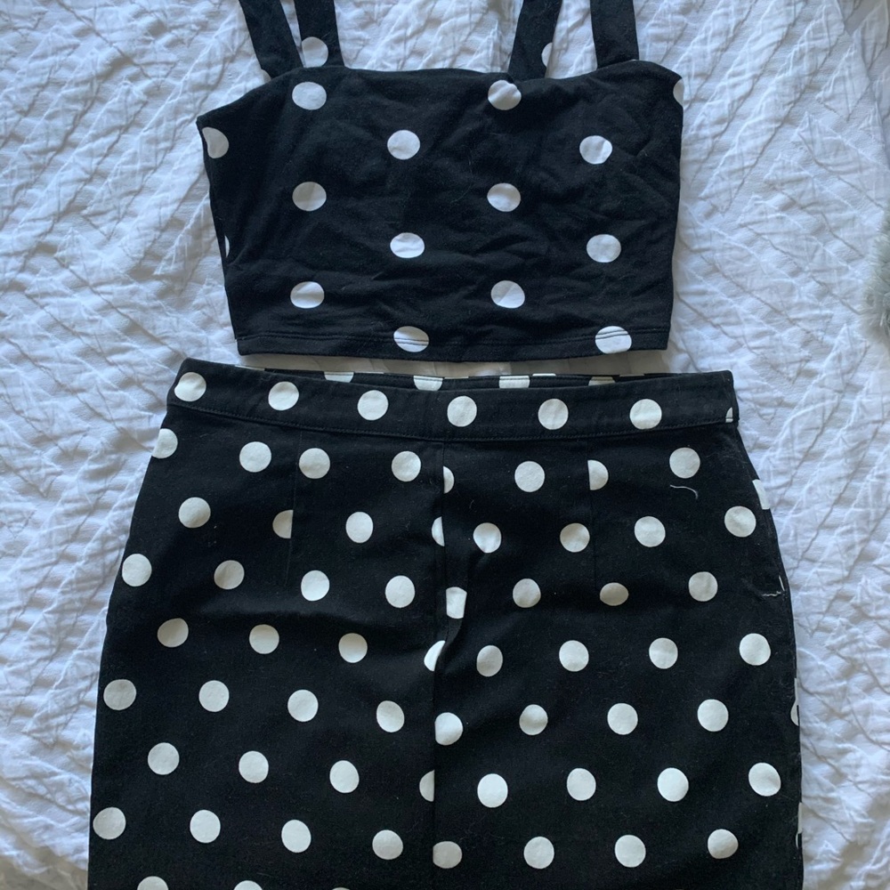 Polka Dot Skirt Set
